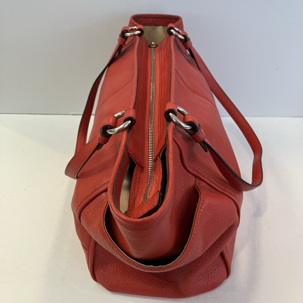 Coach Park Leather Carrie Tote Red ‎ Handbag F29898 - Picture 3 of 8